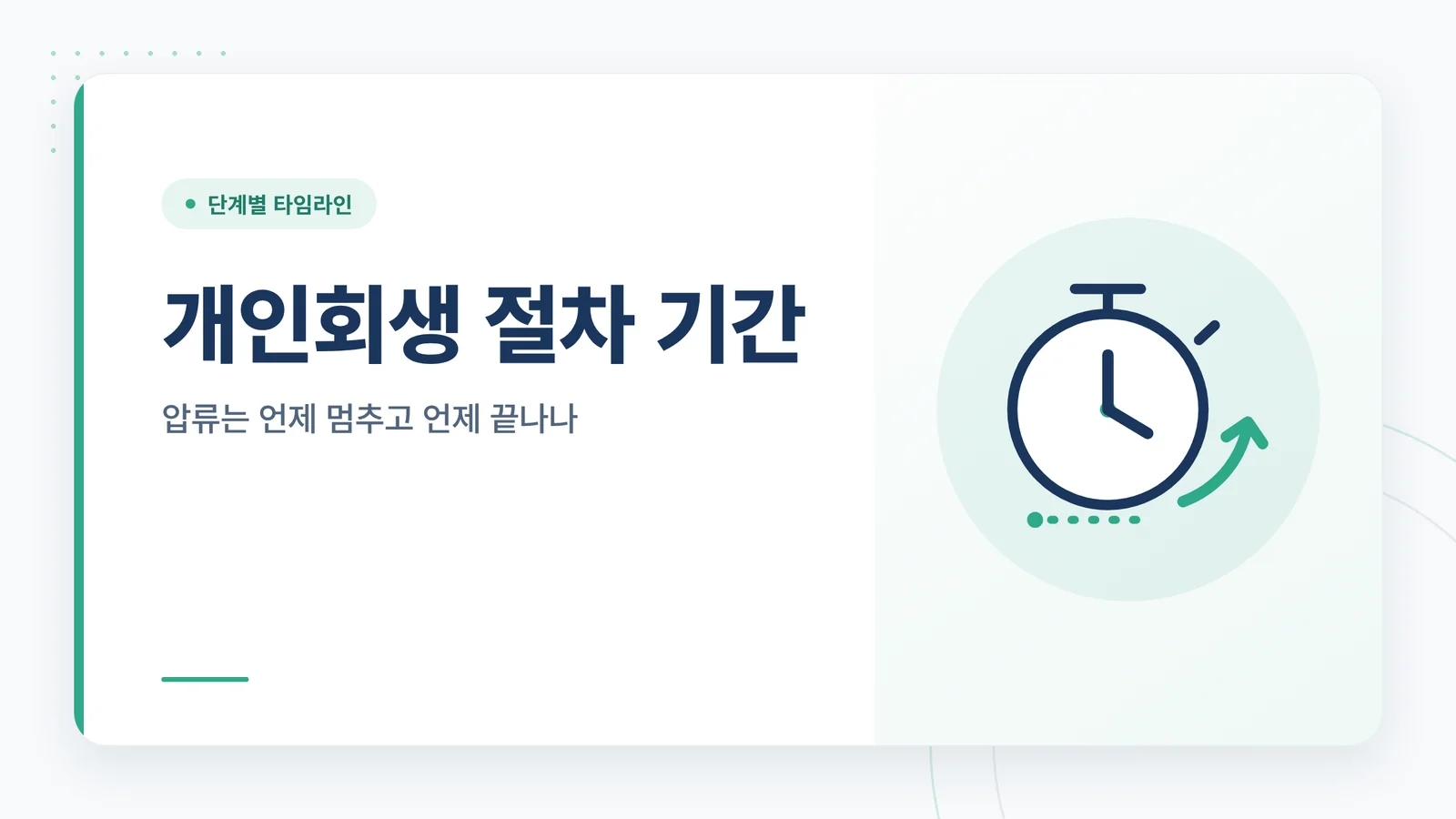 개인회생 절차 기간